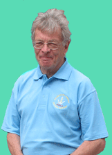 Eric Russell visits team member