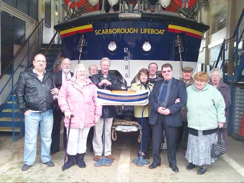 A group from the Ancient Order of Foresters on their visit to Scarborough Lifeboat Station