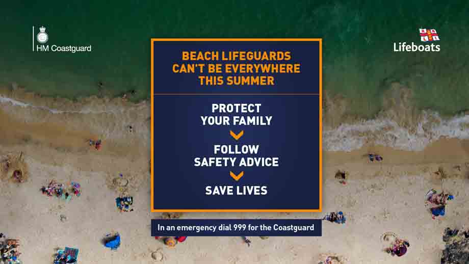 Be safe on the beach in an emergency call 999 o 112 and ask for the coastguad